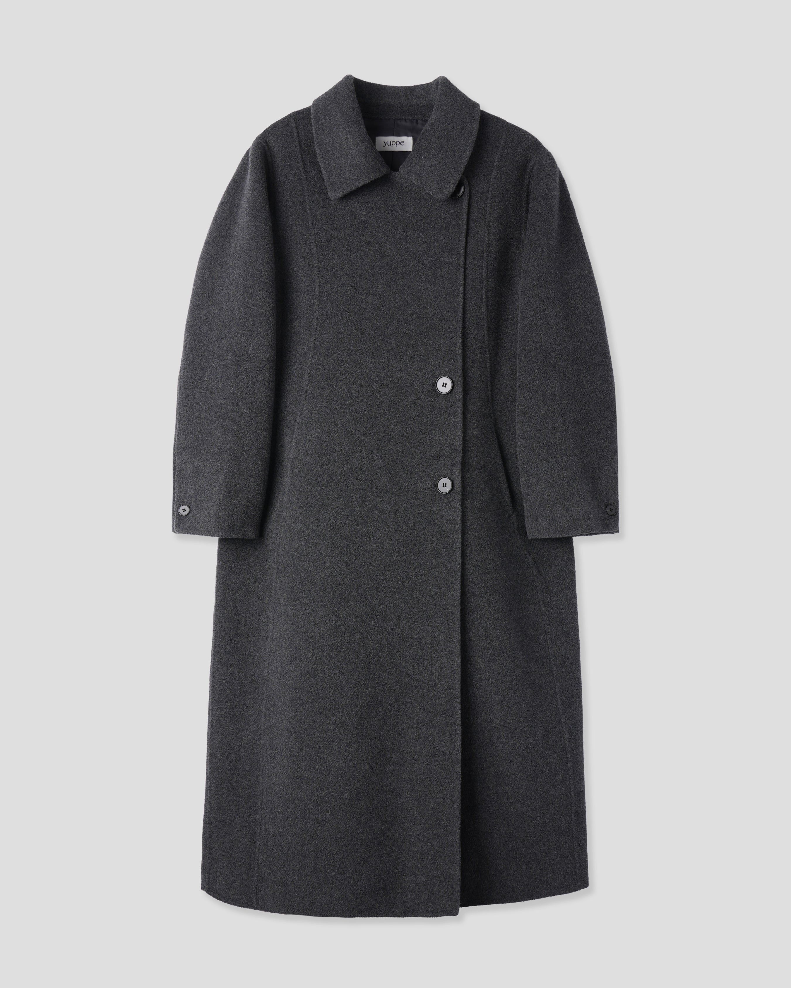 WAVE HANDMADE COAT_CHARCOAL