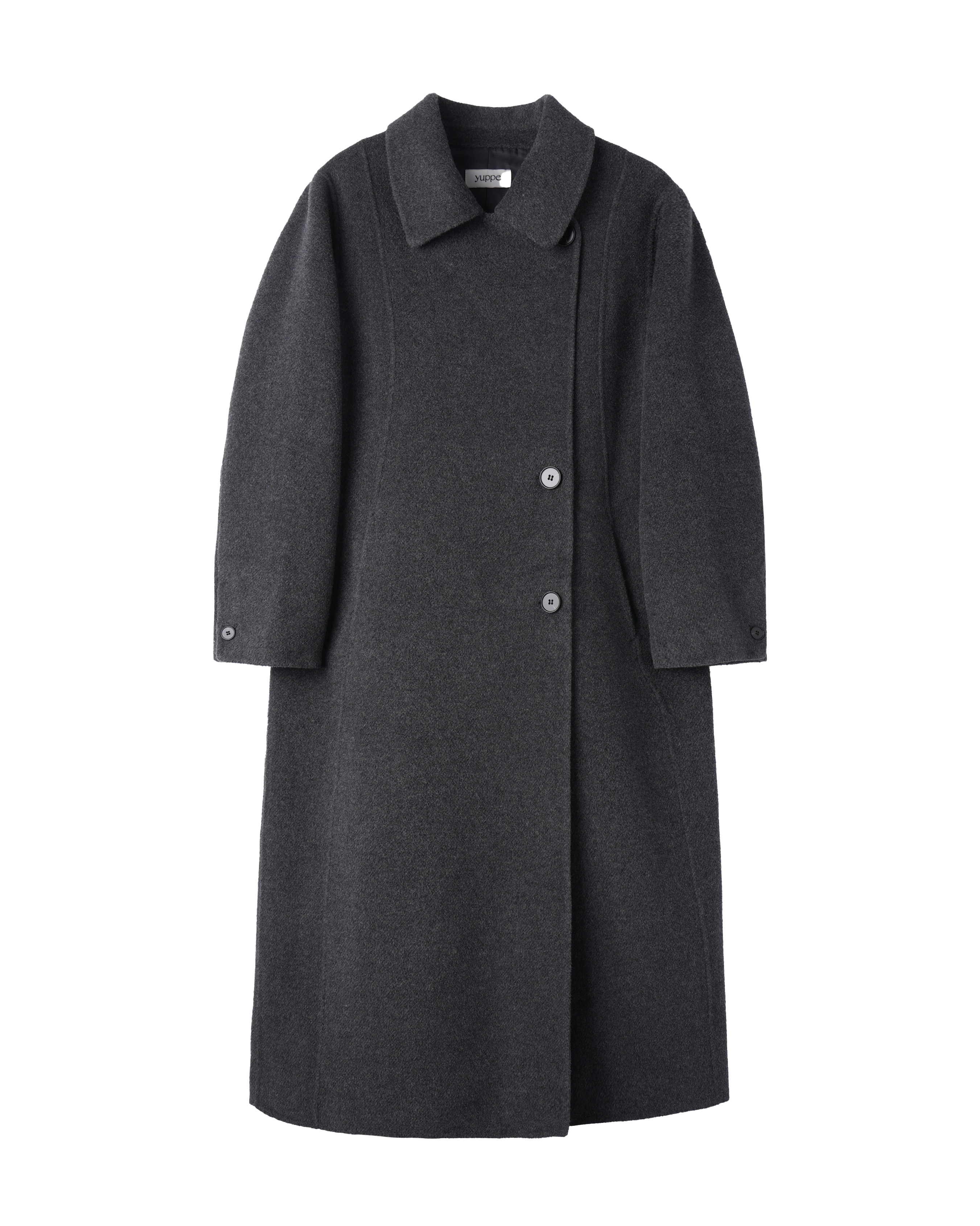 WAVE HANDMADE COAT_CHARCOAL