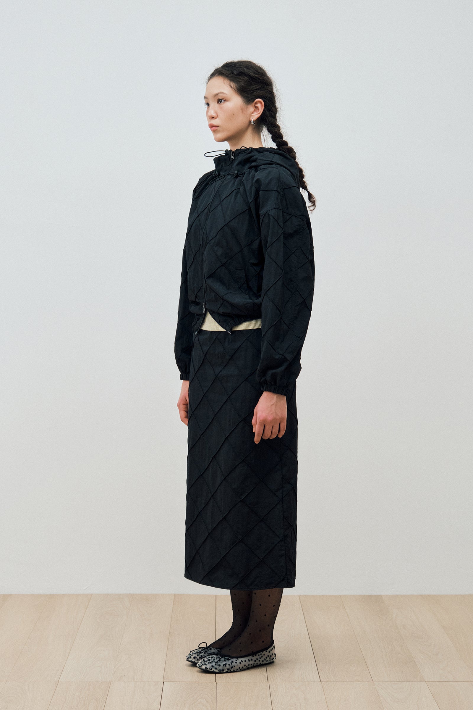 DIAMOND NYLON WINDBREAKER_BLACK