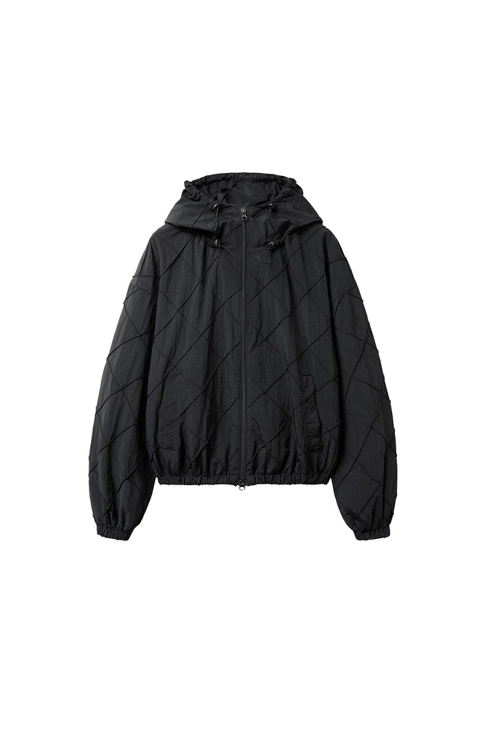 DIAMOND NYLON WINDBREAKER_BLACK