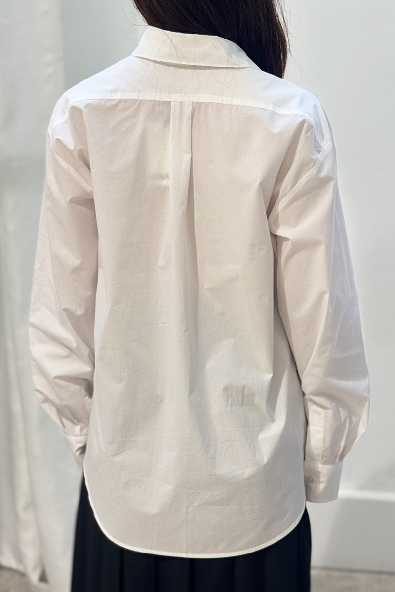 OVER WRAP UNBALANCED SHIRT_IVORY