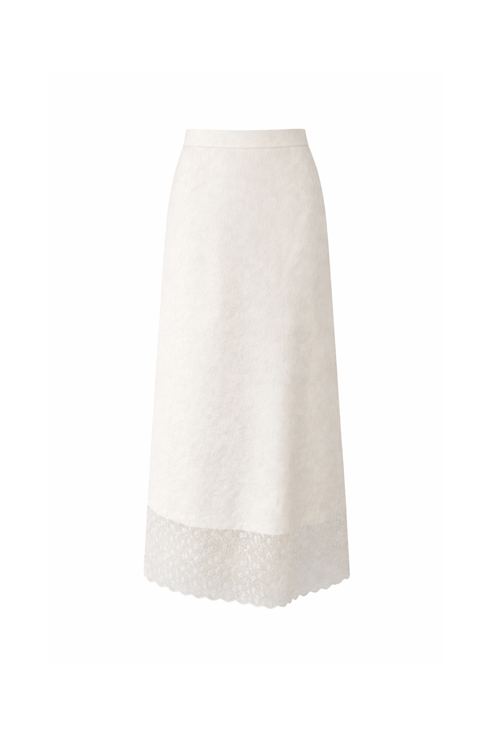 MOUI SCALLOP LACE SKIRT_CREAM